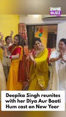 Actress Deepika Singh reunites with her Diya Aur Baati Hum cast including Kanika Maheswari and Neelu Vaghela welcoming New Year on devotional note