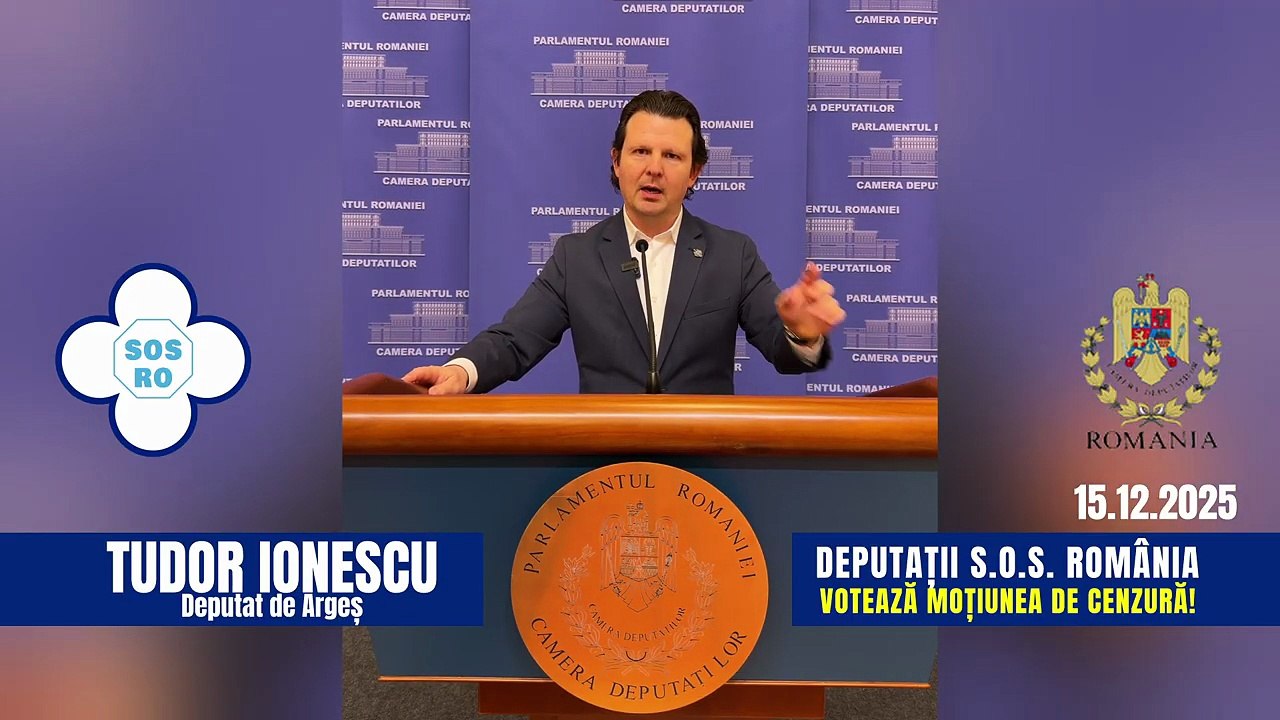 Deputații S.O.S. România votează Moțiunea de Cenzură!