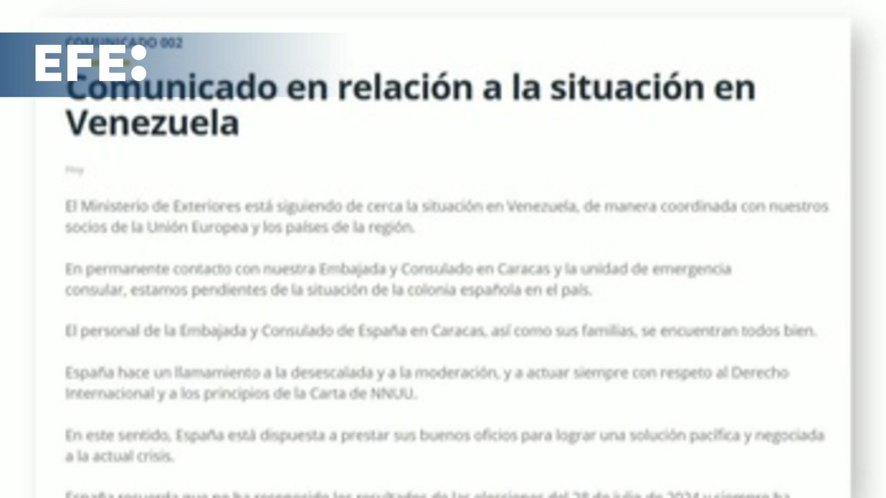 España se ofrece a mediar en la crisis de Venezuela para lograr una solución pacífica