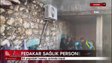 Mardin’de fedakar sağlık personeli: 84 yaşındaki hastayı sırtında taşıdı