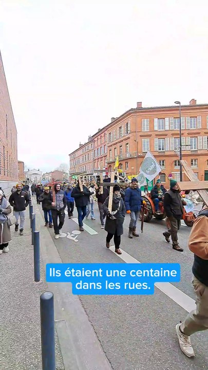"Marche funèbre" des agriculteurs à Toulouse