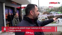 İstanbul’da dev ağaç 4 aracın üzerine çöktü