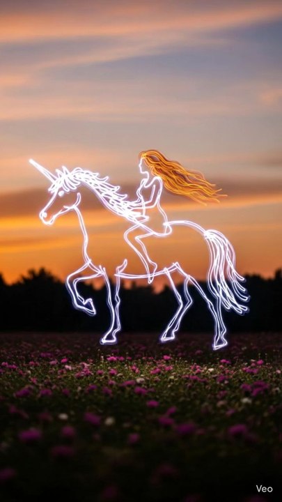 Is video mein real stick light / light painting photography se bana hua ek magical unicorn fantasy scene dikhaya gaya hai 🦄✨Yeh video aesthetic, dreamy aur glowing visuals pasand karne walon ke liye perfect hai.Ag