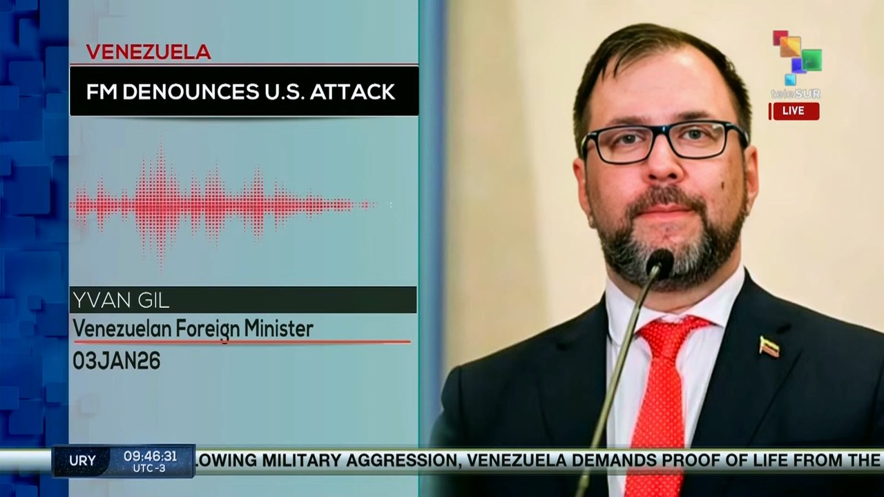 Venezuelan FM Yvan Gil offers statements after US attack on Venezuela