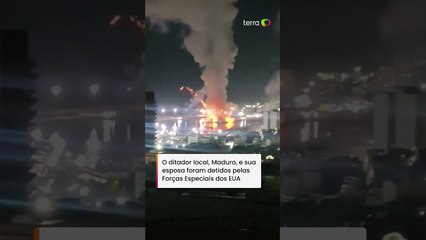 Nicolás Maduro é capturado pelos Estados Unidos em bombardeio à Venezuela #shorts