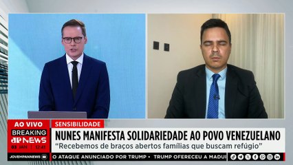 Nunes manifesta solidariedade ao povo venezuelano após ataque