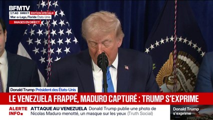Capture de Nicolas Maduro: Donald Trump parle d'un "acte historique