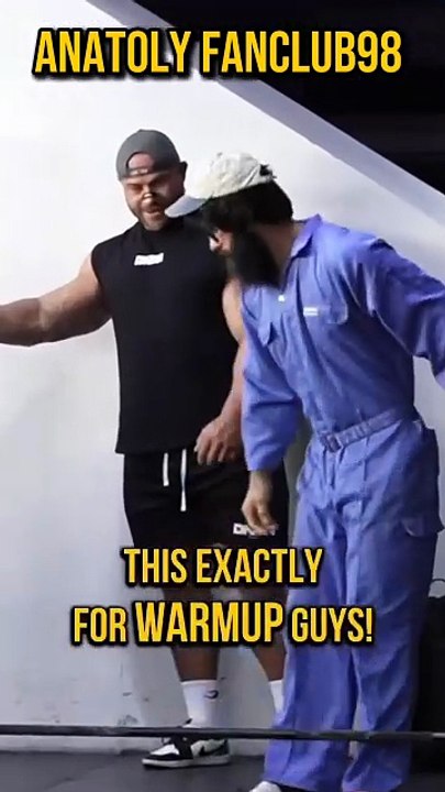 I never start a workout without warmup 🤭#anatoly #fitness #gym