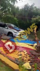 Cenas de terror: fortes chuvas desabam estrutura de hotel, árvores e provocam pânico em cidade baiana