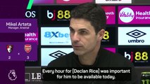 Rice amongst the best midfielders in the world, claims Arteta