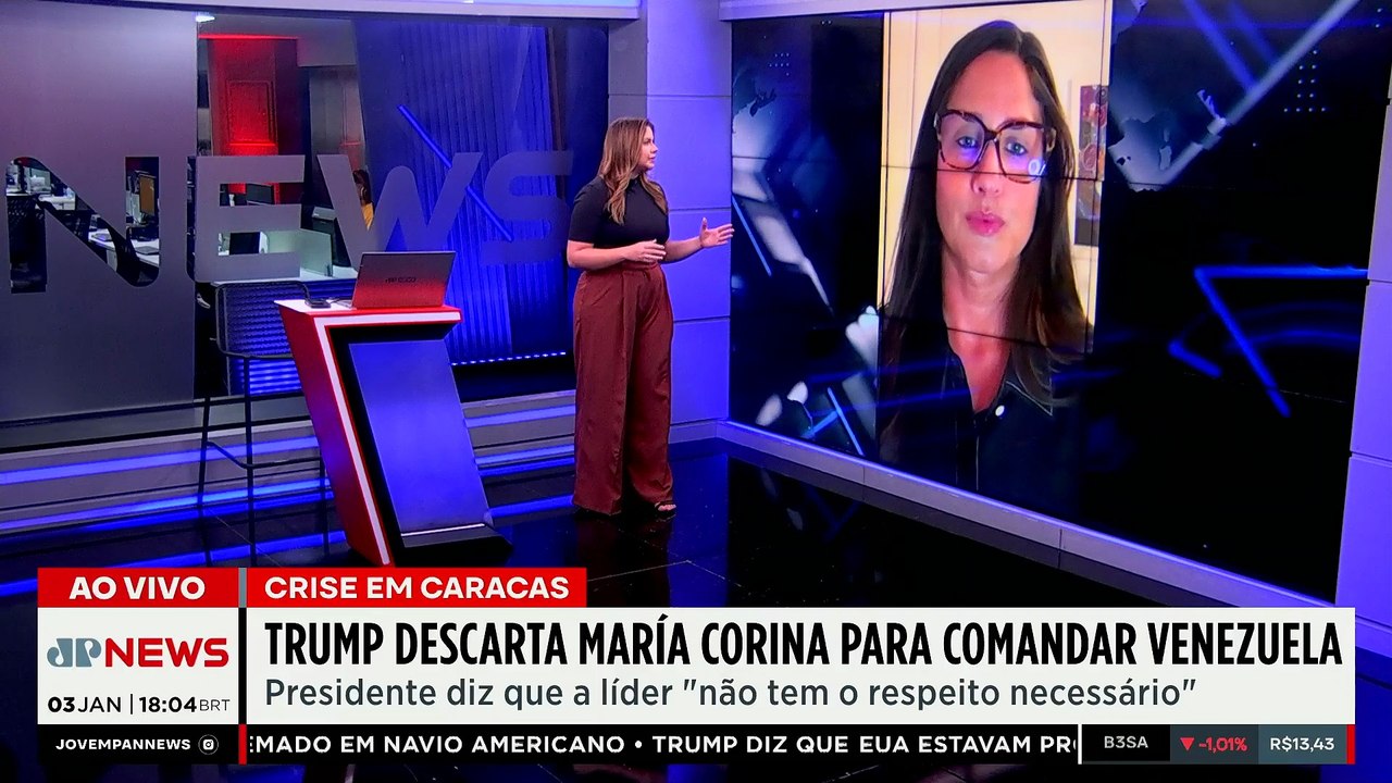 Trump descarta María Corina Machado para comandar Venezuela após captura de Maduro
