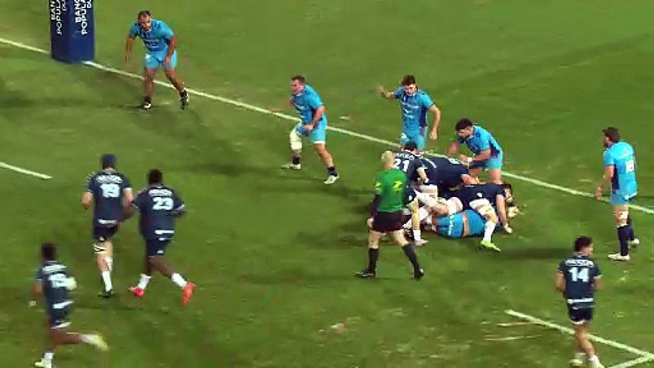 TOP 14 - Essai de Arthur ITURRIA (AB) - Montpellier Hérault Rugby - Aviron Bayonnais
