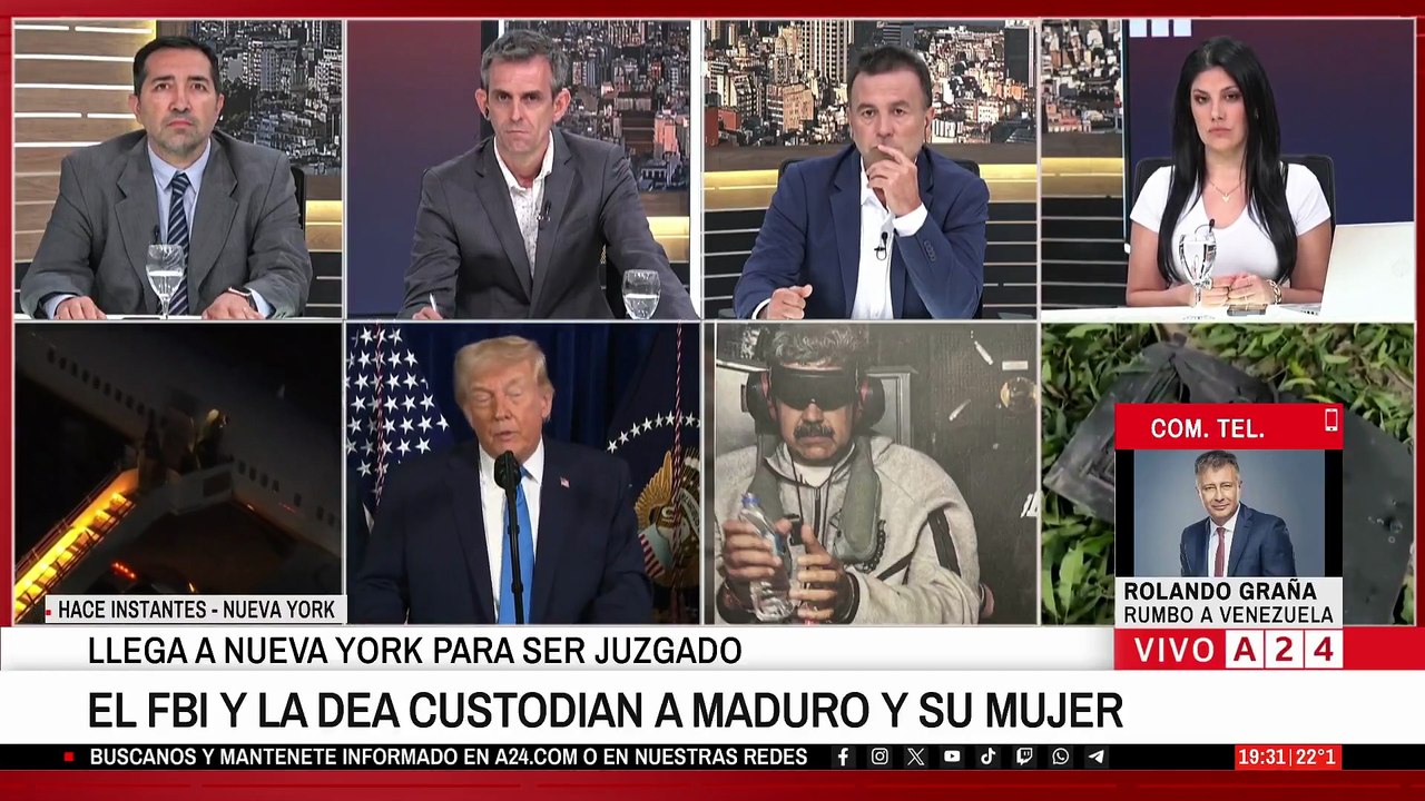 Rolando Graña viajó a Venezuela para realizar una cobertura sobre la captura de Nicolás Maduro
