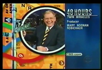 Primetime Thurs. (ABC), 48 HRS. and 60 Mins. (CBS) Split Screen Credits