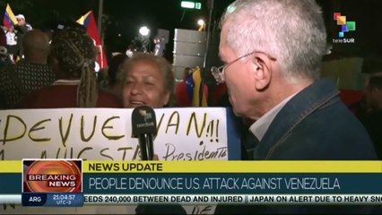 Venezuelan citizens show solidarity towards Pres. Maduro amid U.S. kidnapping