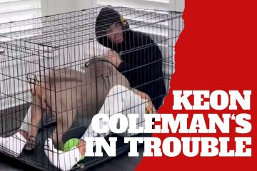 Bills Keon Coleman accidentally locked himself in his dog cage