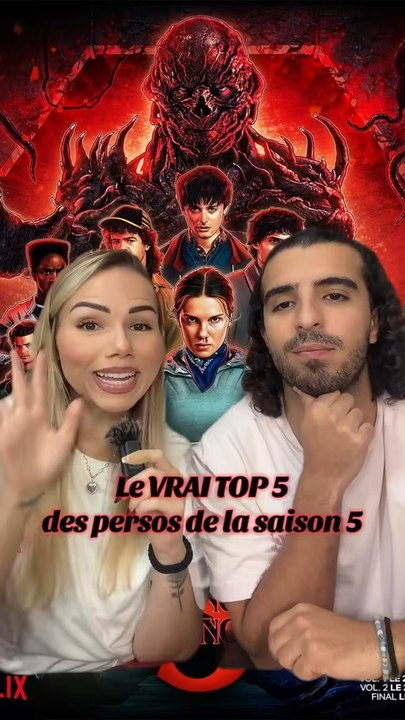 Top 5 des perso dans Stranger Things