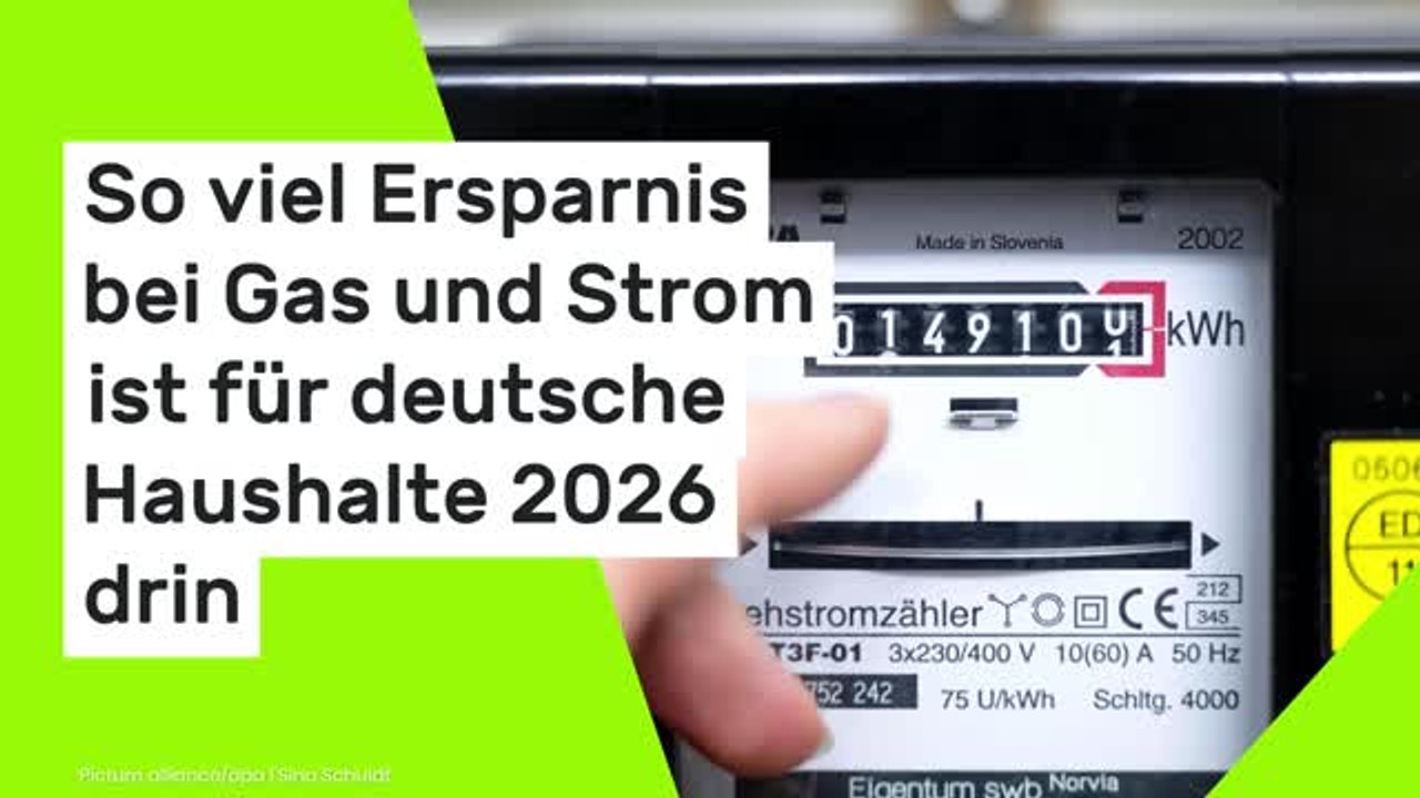 Strom- und Gaspreise sinken: So viel Ersparnis bei Gas und Strom ist für deutsche Haushalte 2026 drin