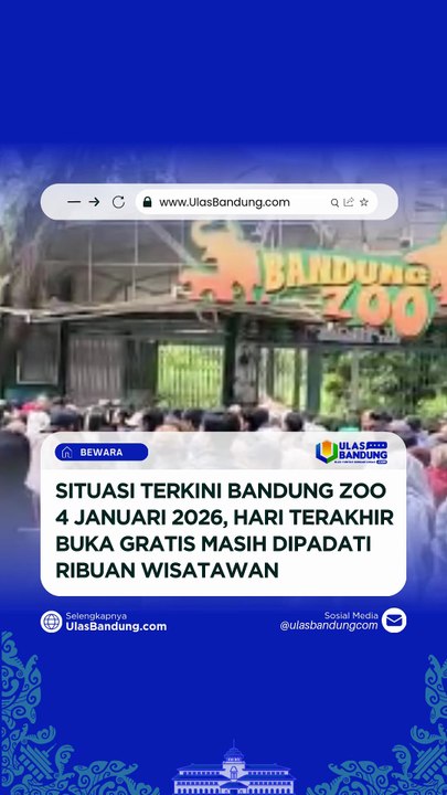 Bandung Zoo Dipadati Ribuan Pengunjung 4 Januari 2026, Hari Terakhir Masuk Gratis Bikin Membludak