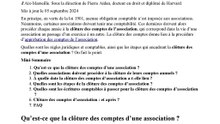 cloture des comptes ASSOCIATION