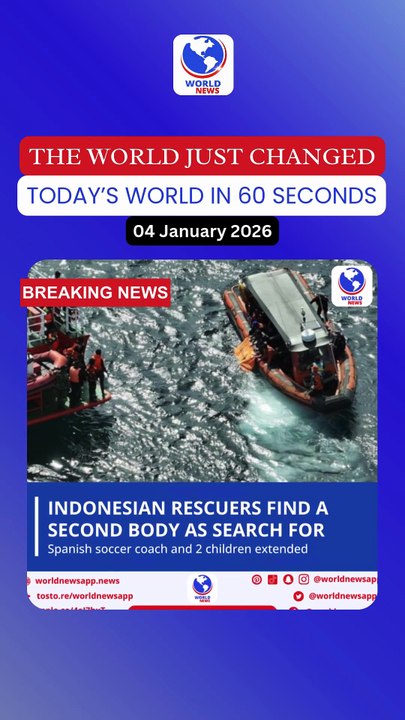 Indonesian rescuers find a second body as search for Spanish soccer coach and 2 children extended.