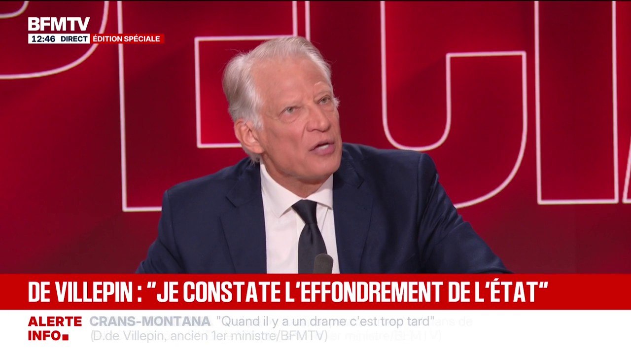 Dominique de Villepin, candidat à la présidentielle de 2027? "Je serai aux avant-postes (...) je le dirai au moment venu'", assure l'ancien Premier ministre