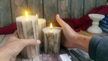 Vintage Birch Bark LED Candles - Product Demonstration & Features