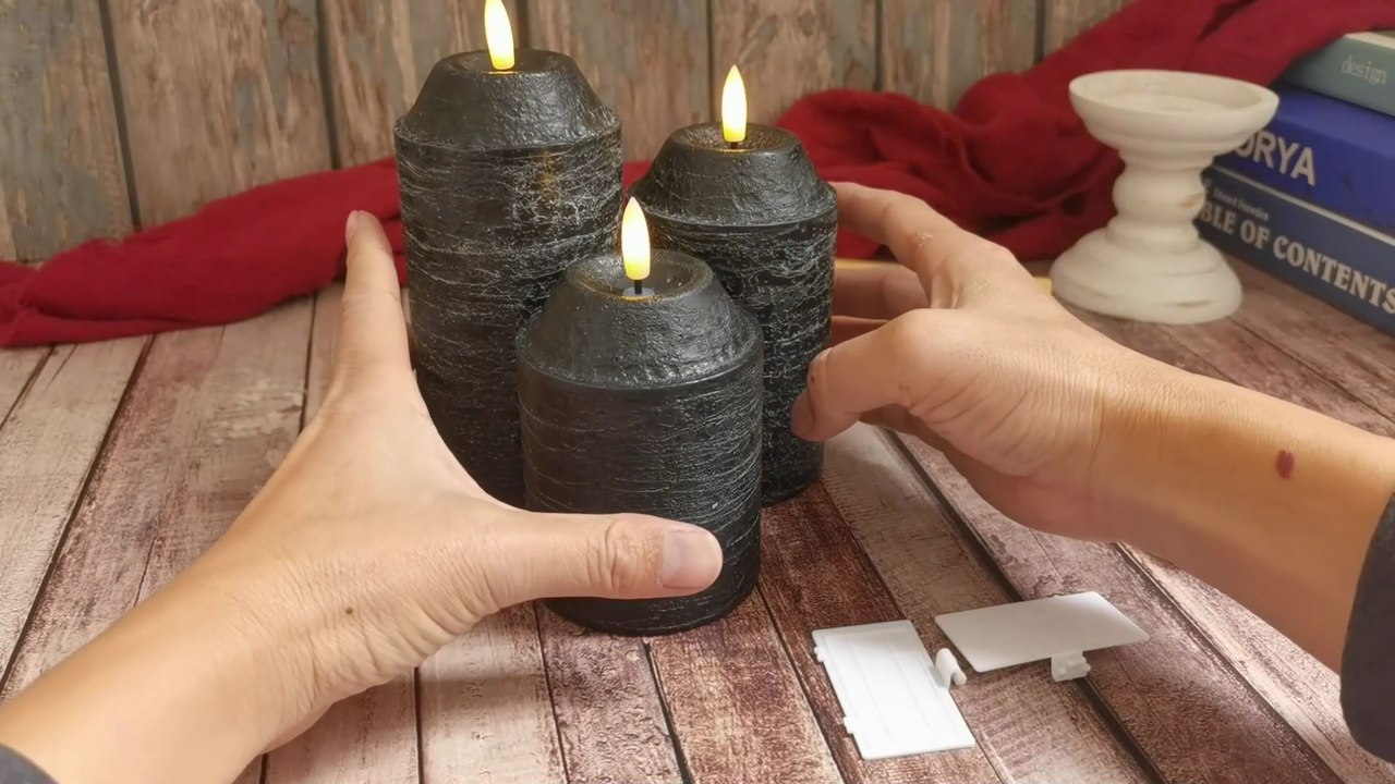 Luxurious Black Paraffin Wax LED Candles | Unboxing & Review (Remote & Timer)