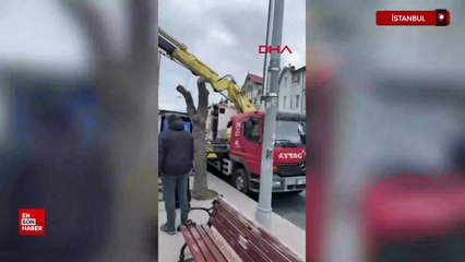 İstanbul Sarıyer'de lodos nedeniyle balıkçı teknesi battı