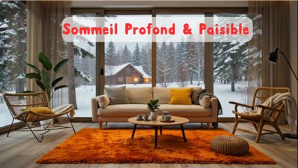 Musique apaisante pour le sommeil avec de la neige dans la chambre, piano relaxant contre l’insomnie, repos nocturne paisible