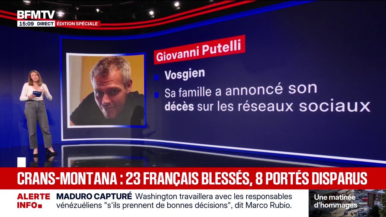 Qui sont les Français blessés et portés disparus après l'incendie de Crans-Montana?