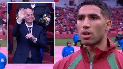 Morocco vs Tanzania: FIFA President Gianni Infantino at AFCON 2025 Round of 16