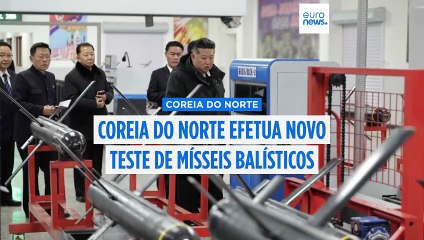 Coreia do Norte lança mísseis balísticos para o mar antes da visita do líder sul-coreano à China