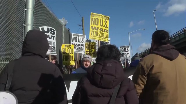“Biggest Threat Today, Trump and USA”: Demonstrators at Maduro’s Jail in NYC