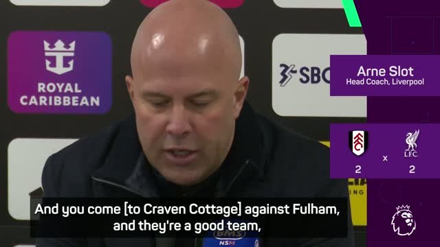 Slot blames lack of attackers for draw to Fulham