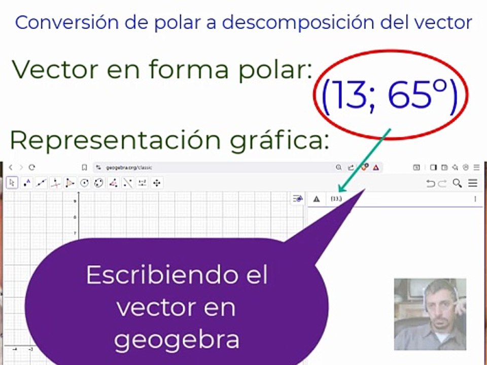 Coversion De Polar a Descomposición del Vector