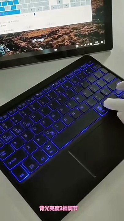 Bluetooth Keyboard with Wireless Mouse – Rainbow Backlit (Android / iOS / Windows)
