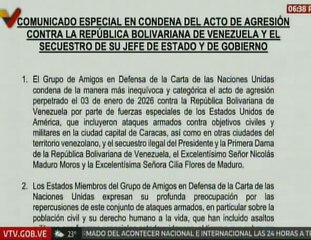 Grupo de Amigos en Defensa de la Carta de las Naciones Unidas condena agresión contra Venezuela