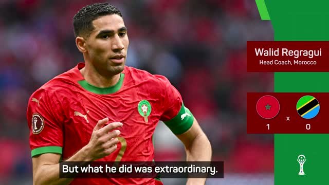 Morocco boss expects to see the best Hakimi in AFCON quarter-finals