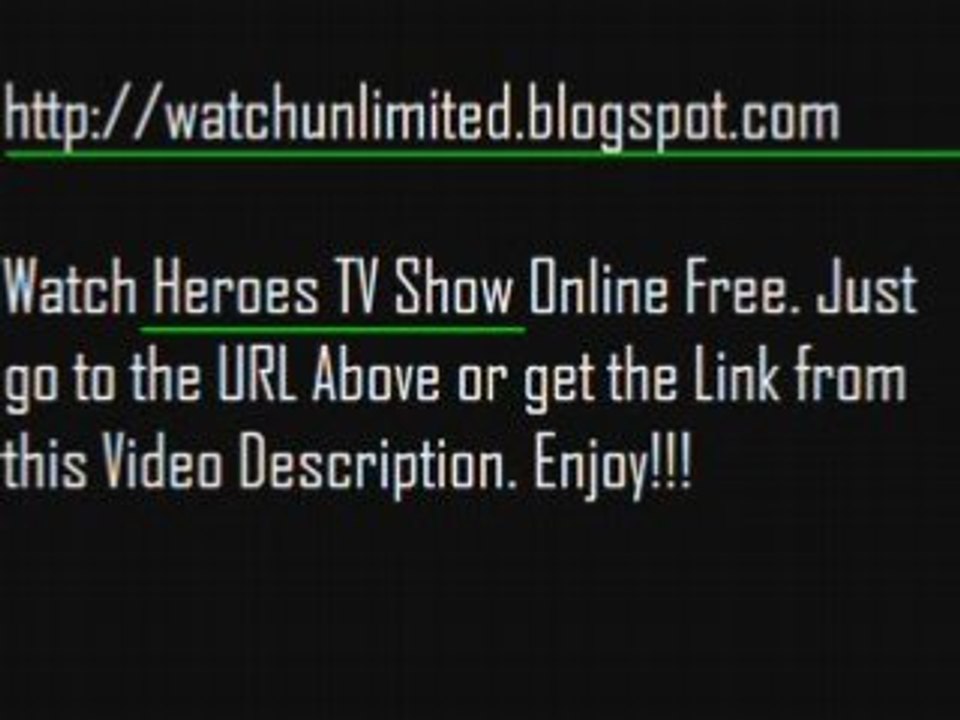 Watch Heroes TV Show Full Episodes Online For Free