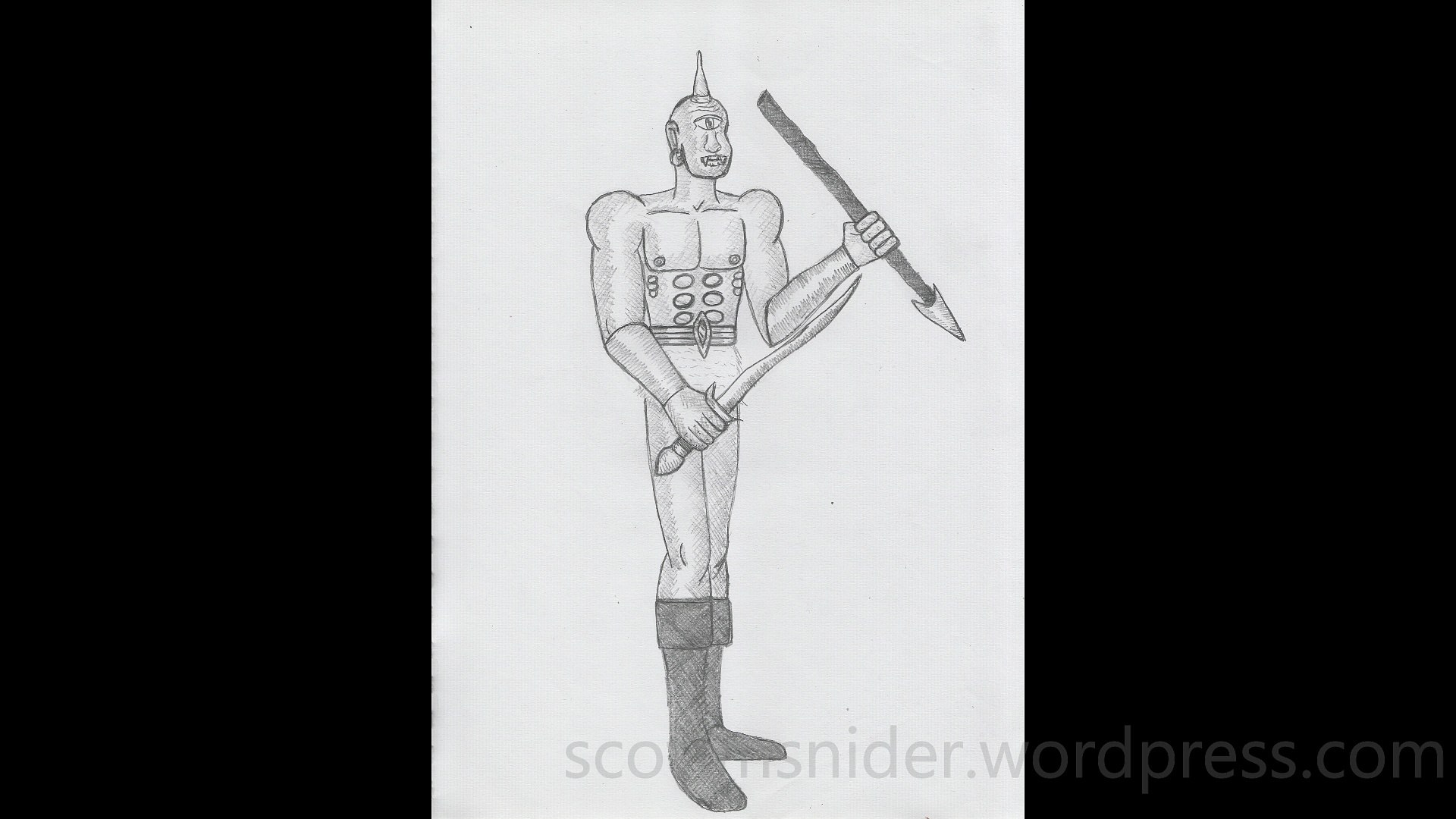 ⁣Cyclops Barbarian Pencil Sketch Video (01-05-2026)