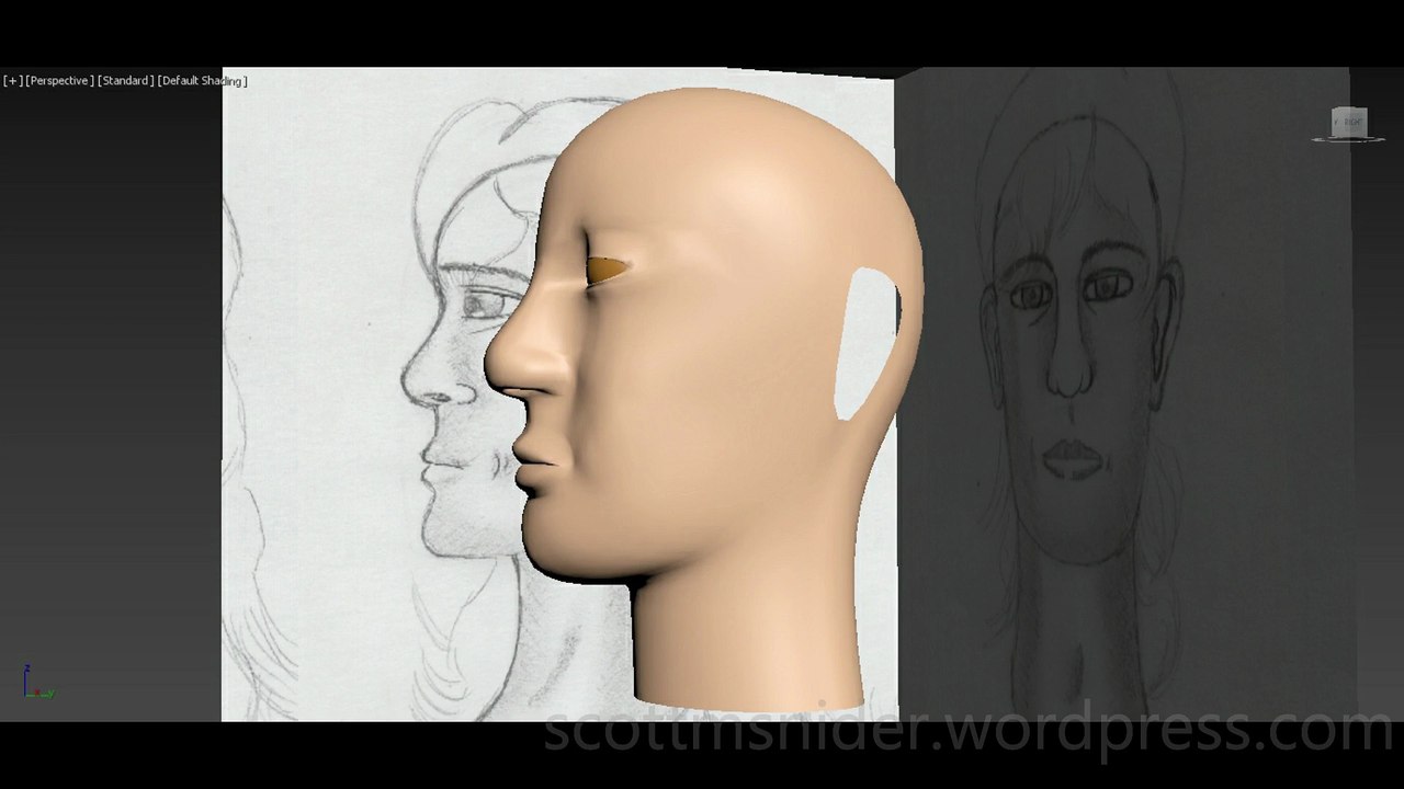 Flame: 3DS MAX Practice Polygon Modeling Head Model Video #114 (01-05-2026)