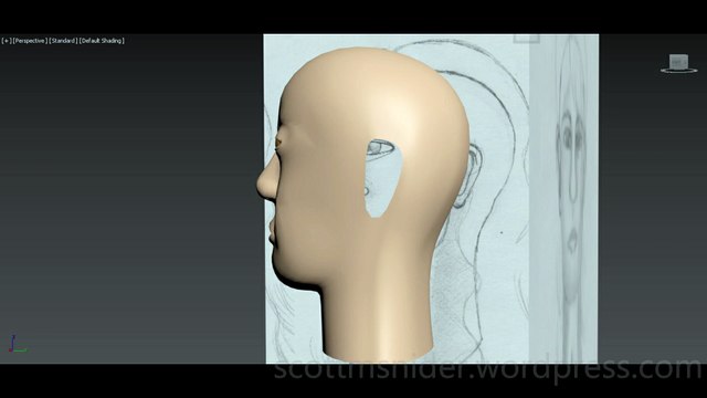 Flame: 3DS MAX Practice Polygon Modeling Head Model Video #117 (01-05-2026)