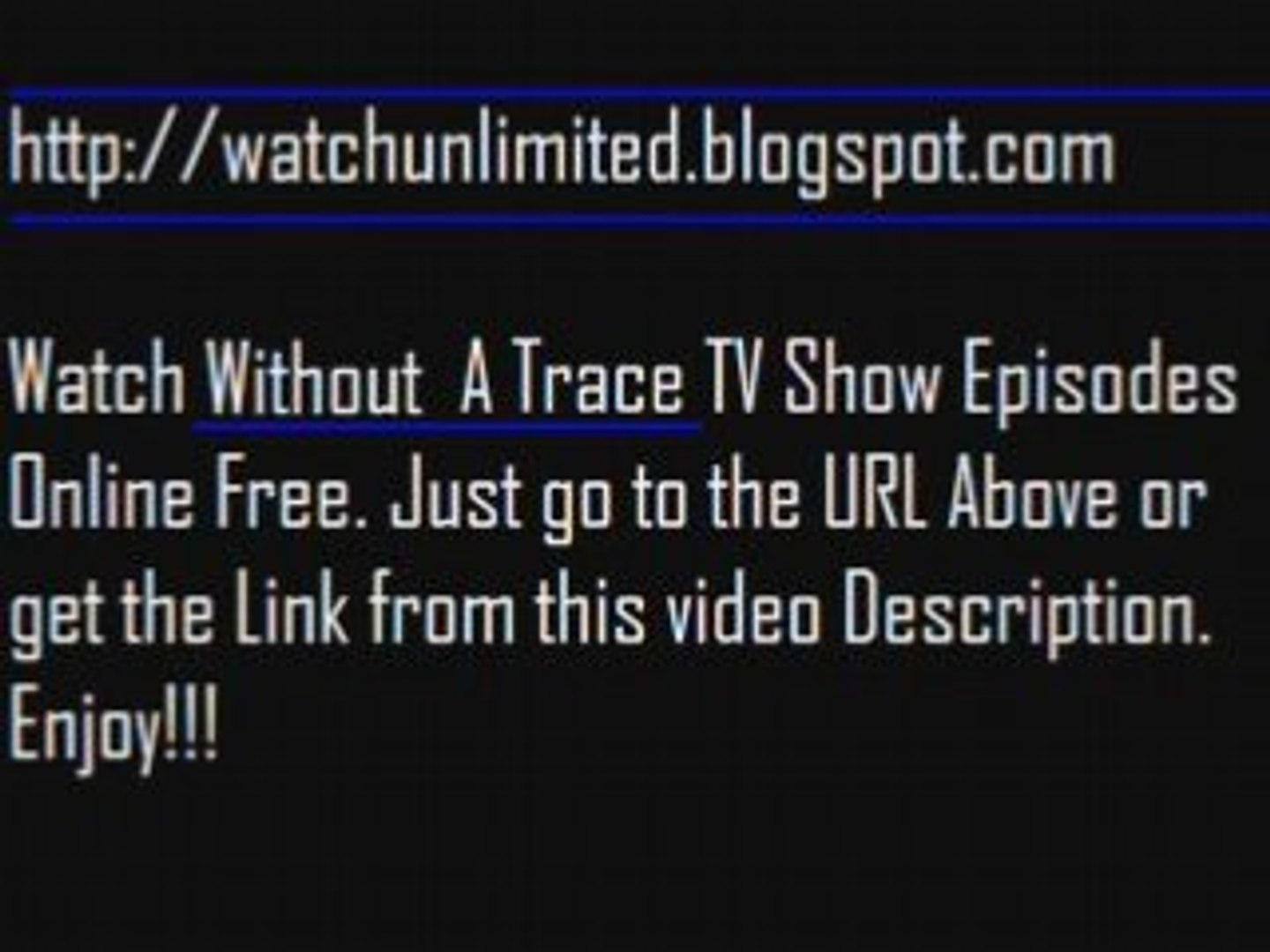 Watch Without A Trace Tv Show Episodes Online For Free Video
