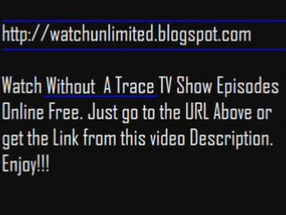 Watch Without a Trace TV Show Episodes Online For Free