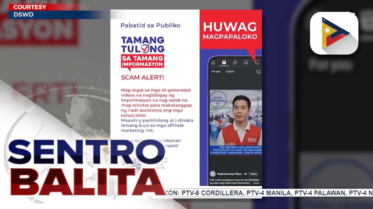 DSWD, nagbabala vs. AI-generated videos na nagsasabing may cash assistance sa mga estudyante at mga magulang
