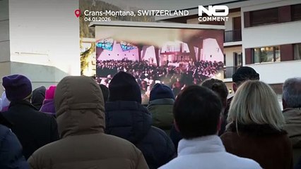Crans-Montana residents take part in silent march for fire victims