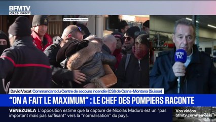 “Je pense fort à tous les parents qui ont perdu des enfants”: David Vocat, commandant du CSI de Crans-Montana, témoigne sur BFMTV