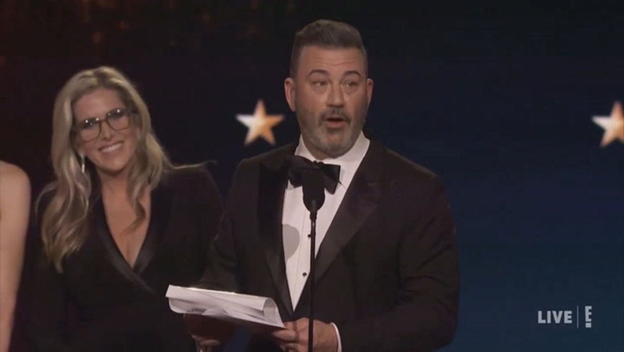 Jimmy Kimmel credits Donald Trump as he accepts...
