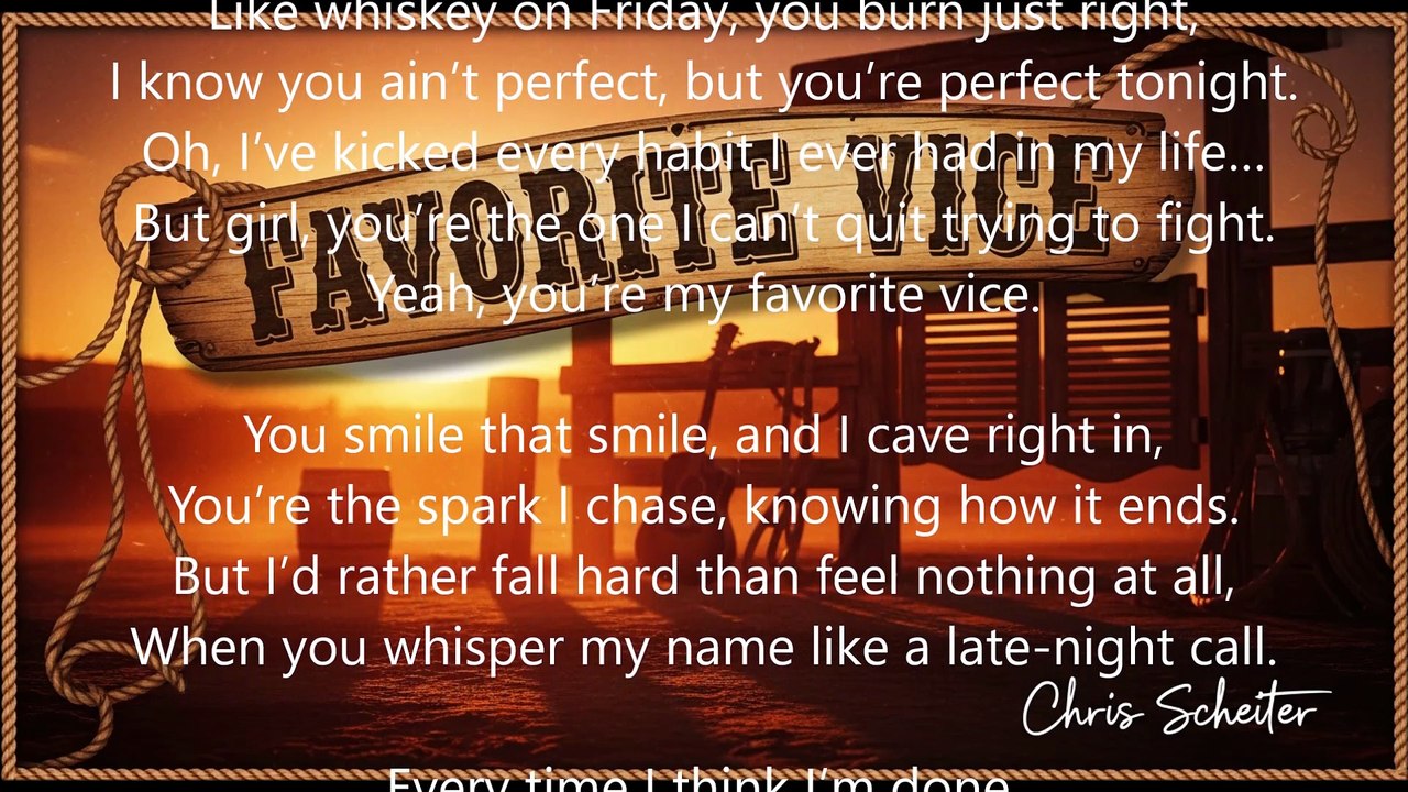 Favorite Vice - Country Music (Official Lyric Audio)